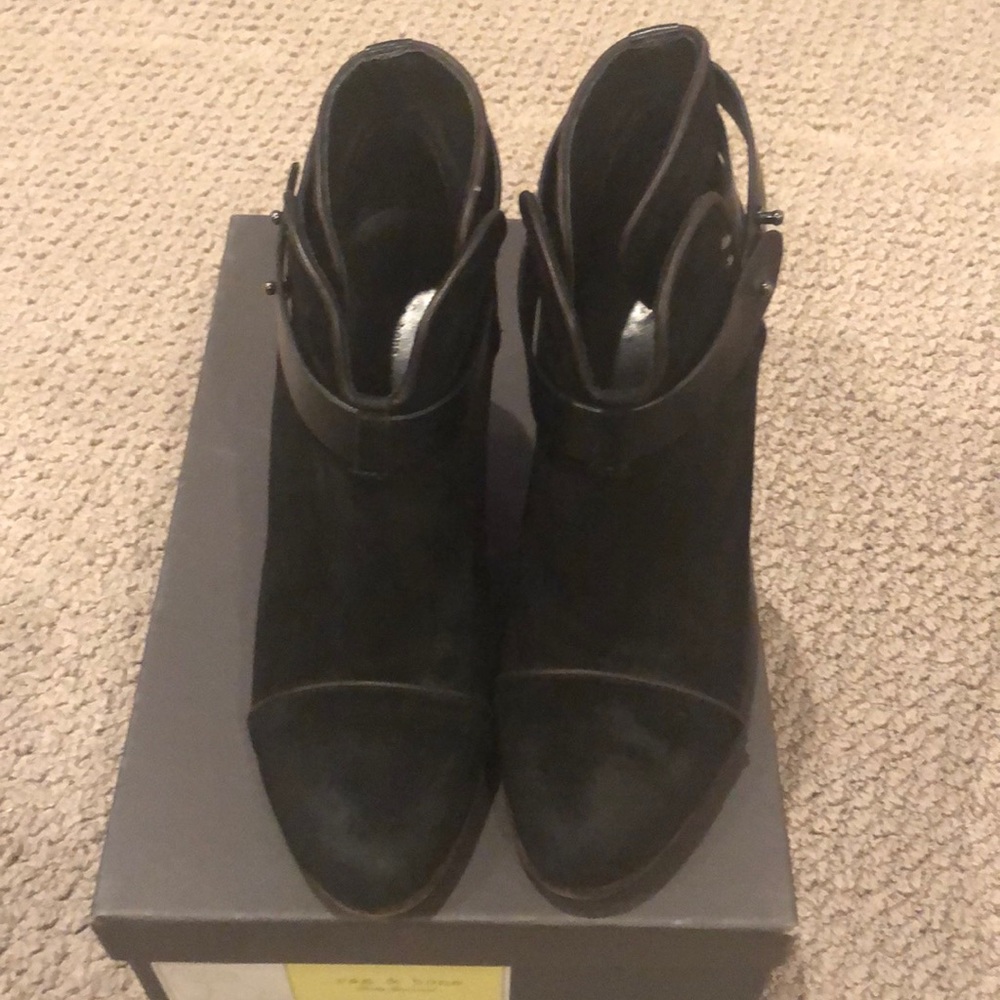 Rag & Bone Harrow black booties